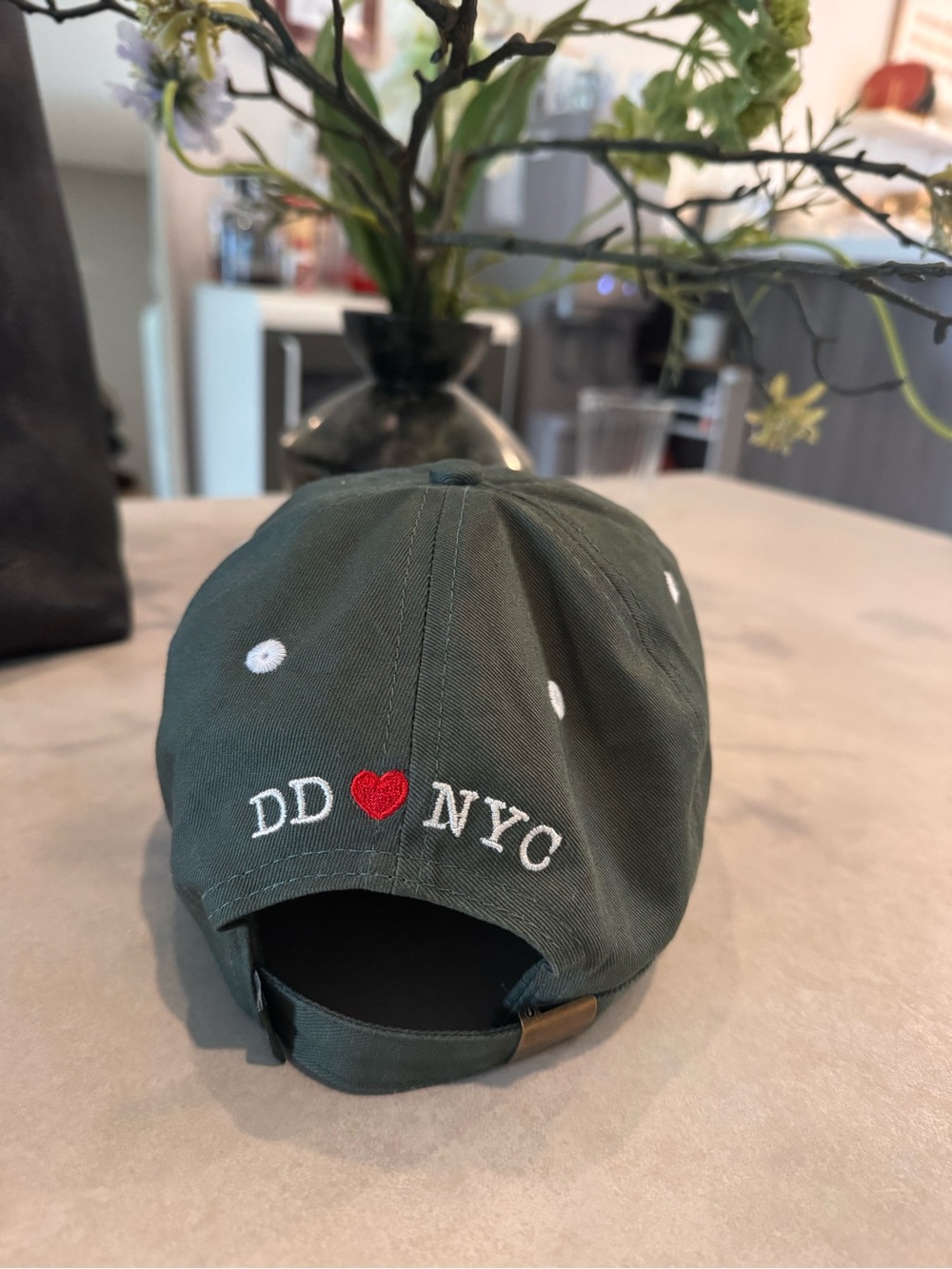 Daily Drills NYC Green Baseball Hat Cap with White Logo - Picture 2 of 5